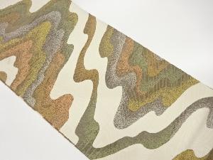 纐纈抽象模様全通袋帯